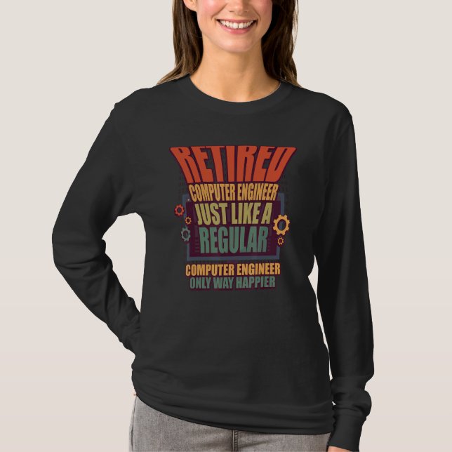 Datatekniker IT-programmerare pensionering T Shirt (Framsida)