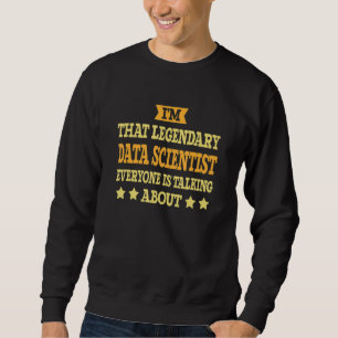 Datavetare Jobbtitel Anställd Arbetare Data Scie Lång Ärmad Tröja