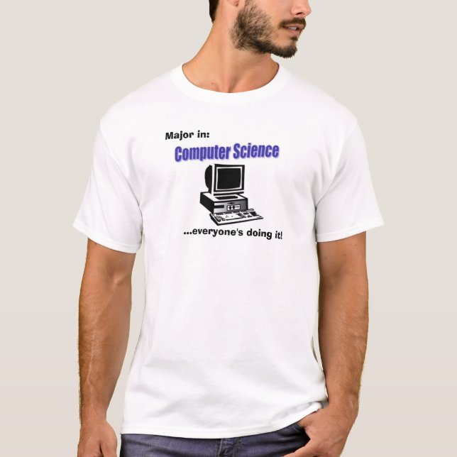 Datavetenskap ha som huvudämne tee shirt (Framsida)