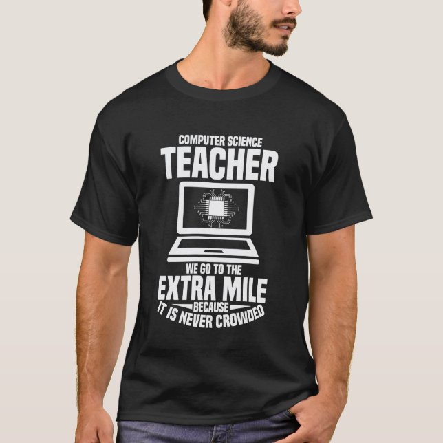 Datavetenskap Kod Extra Mil Datavetenskap  T Shirt (Framsida)