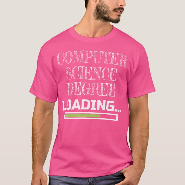 Datavetenskaplig Examen Laddar Cs Skola Huvudämne T Shirt (Framsida)