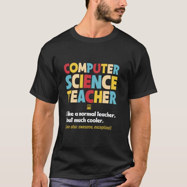 Datavetenskapslärare CS Professor Kodningsinstrukt T Shirt (Framsida)