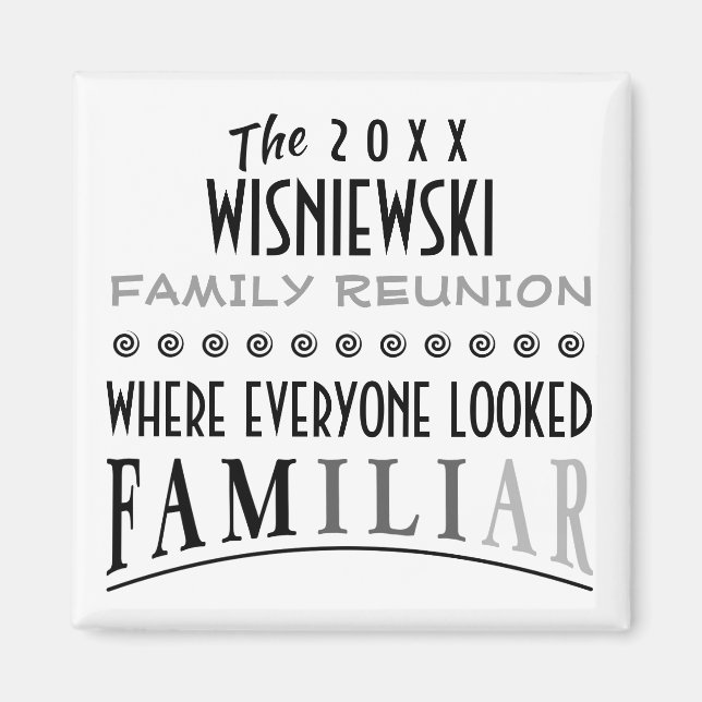DATED FUNNY FAMILY REUNION GIFT KEEPSAKE MAGNET (Framsidan)