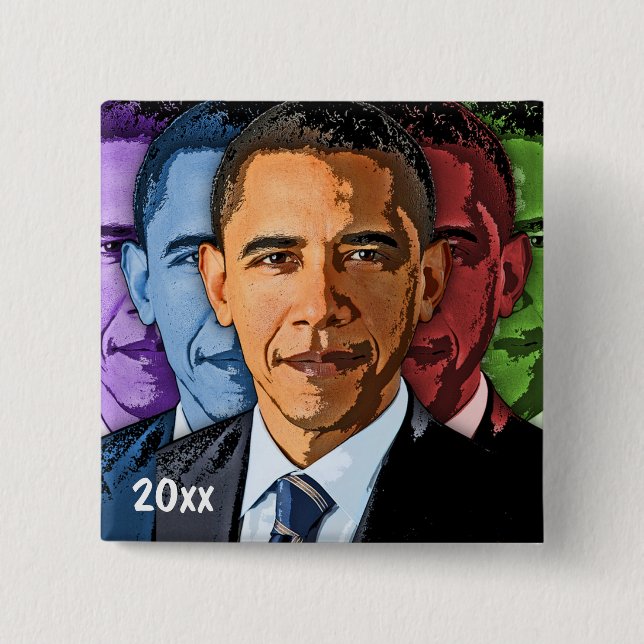 Daterad Collectible Barack Obama minnessaksouvenir Knapp (Framsida)