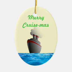 Daterad glad Kryssning-mas smyckar Julgransprydnad Keramik