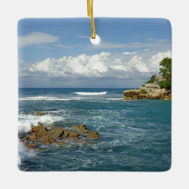 Daterad Labadie sjölandskapanpassningsbar Julgransprydnad Keramik (Framsida)