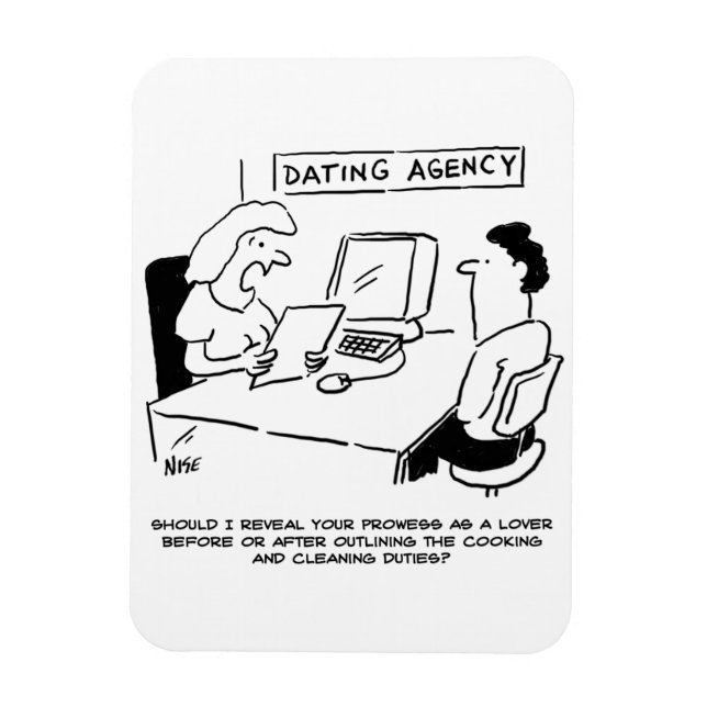 Dating Agency - Prowess as a älskare. Funny Magnet (Vertikal)