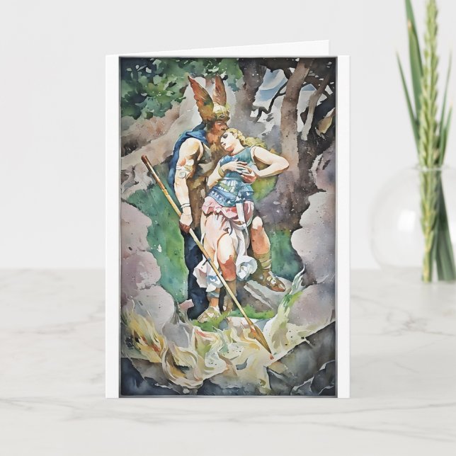 Dator Akvarell Viking opera kort (Framsida)