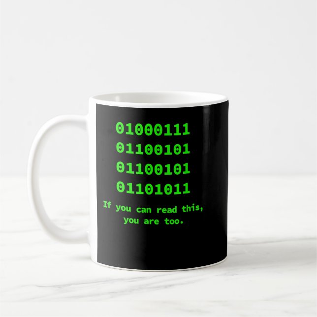 Dator Binary Code Programmer, Software Ingenjör Kaffemugg (Vänster)