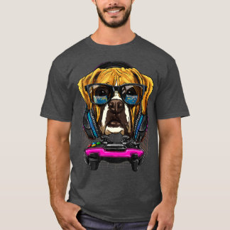Dator Boxer Hund Video Game Älskare Gaming T Shirt
