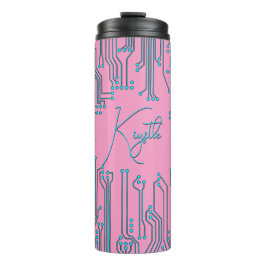 Dator Chip Nerd Black rosa blue text namn