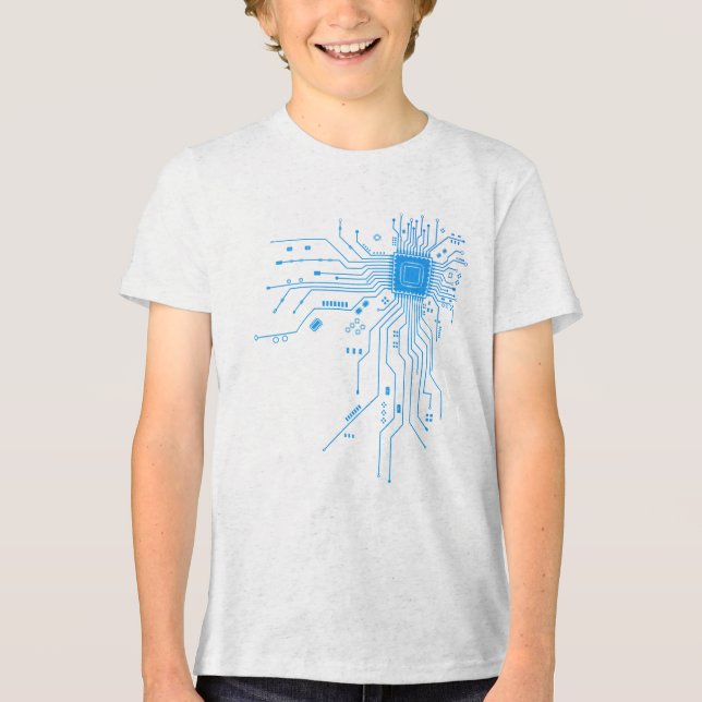 Dator CPU-chip PCB-kretsdesign Tech Giftt T Shirt (Framsida)
