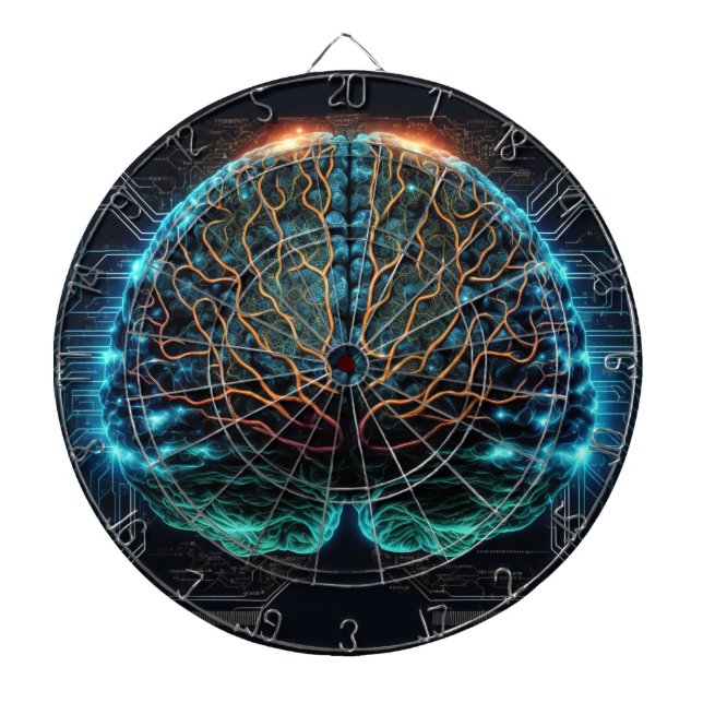 Dator Cyber Brain Dartboard Darttavla (Framsidan)