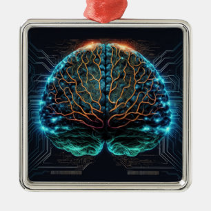 Dator Cyber Brain jul Ornament