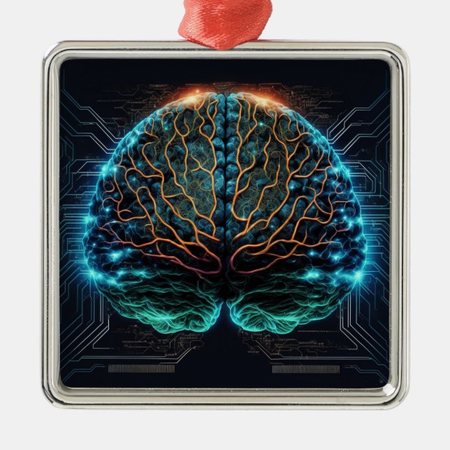 Dator Cyber Brain jul Ornament (Framsidan)