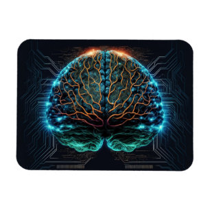 Dator Cyber Brain Magnet