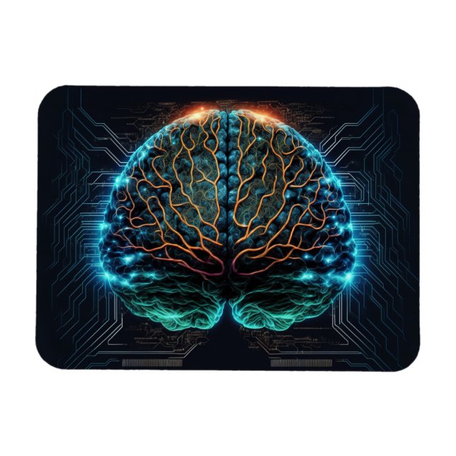 Dator Cyber Brain Magnet (Horisontell)