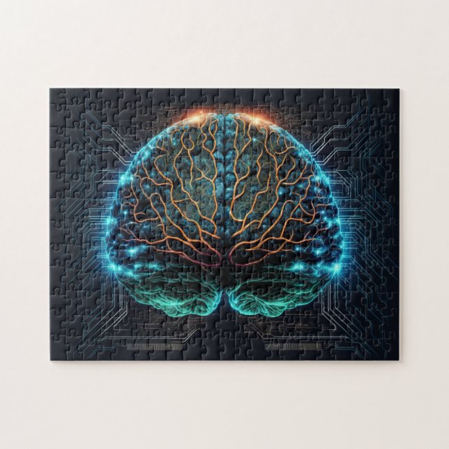 Dator Cyber Brain Puzzle Pussel (Horisontell)