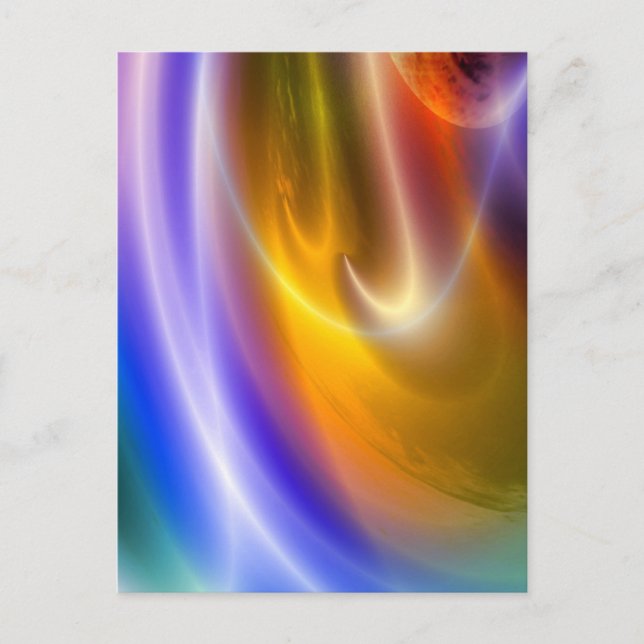 Dator Digital Abstrakt Vykort (Framsida)