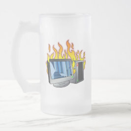 Dator Fire Frostat Glass Mugg
