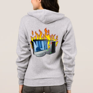 Dator Fire Women's Bella+Canvas Fullt-Zip Hoodie T Shirt