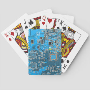 Dator Geek Circuit Board Blue Casinokort