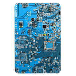 Dator Geek Circuit Board Blue Magnet