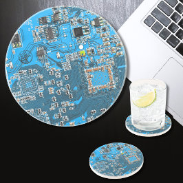 Dator Geek Circuit Board Blue Underlägg