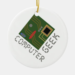 Dator Geek Julgransprydnad Keramik