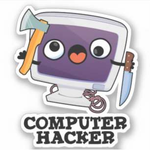 Dator Hacker Funny Technology Pun Klistermärken