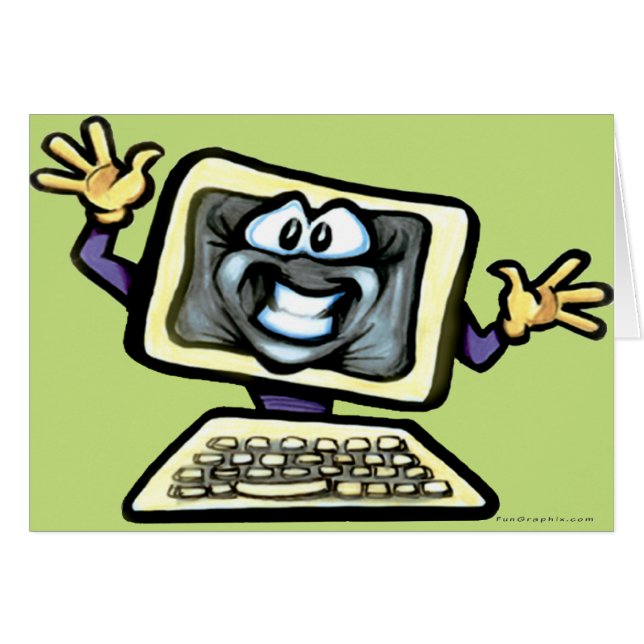 Dator Hälsningskort (Framsidan Horizontal)