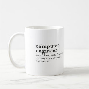 dator ingenjör. Lustigt lexikon. Kaffemugg