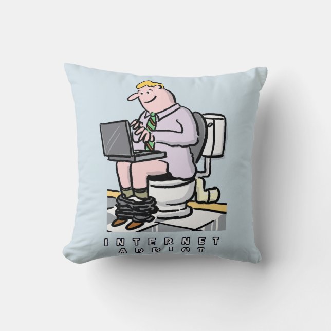 Dator-, Internet- och Social-mediaberoende Kudde (Framsida)