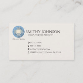 Dator Microchip Blue Visitkort