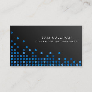 Dator Programmer IT Skills Abstrakt Blue Dots Visitkort