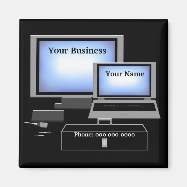 Dator Reparation Service Magnet (Framsidan)