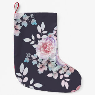 Dator-ritade vackra blommor illustrationart. liten julstrumpa