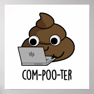 Dator Rolig Dator Spillning Puns Poster