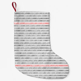 Dator Science Binary (Black and Red) Stocking Liten Julstrumpa