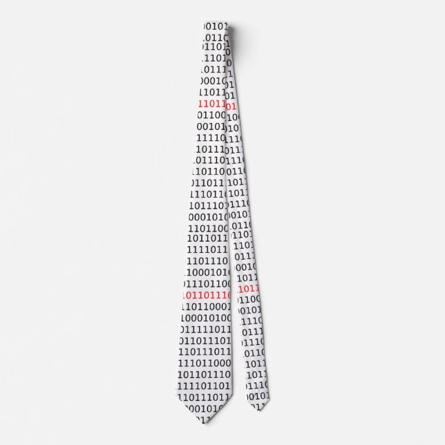 Dator Science Binary (Black and Red) Tie Slips (Framsida)