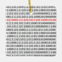 Dator Science Binary Code Black Red jul