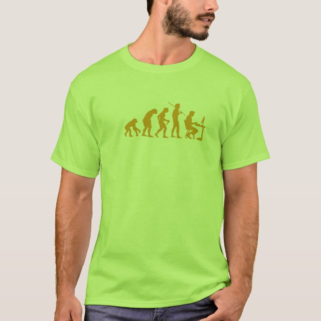 Dator som programmerar evolution t-shirt (Framsida)