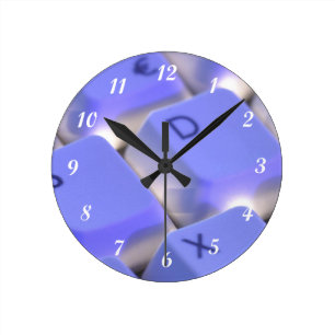 Dator Tangentbord Blue-ljus Rund Klocka
