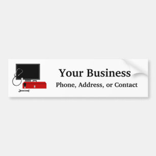 Dator Technics Reparation Service Bumper Sticker Bildekal