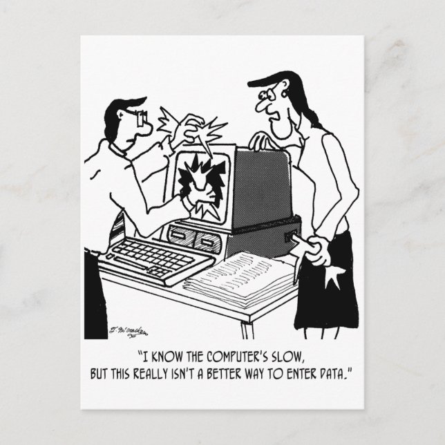 Dator Tecknad 1870 Vykort (Framsida)