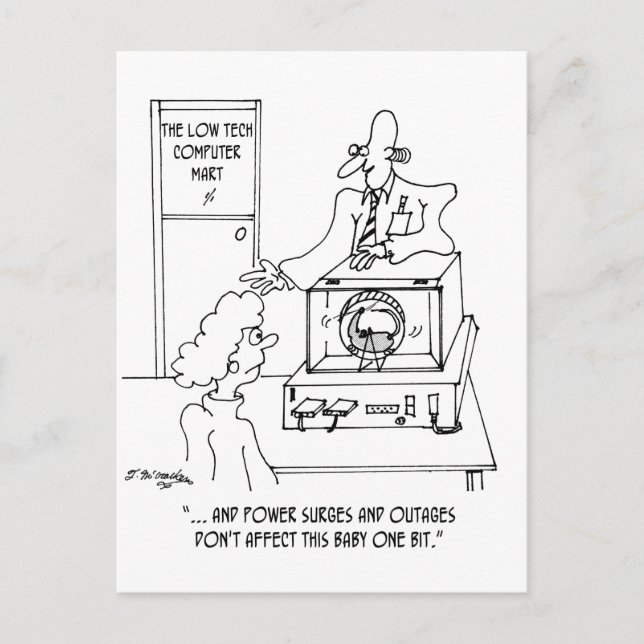 Dator Tecknad 3270 Vykort (Framsida)