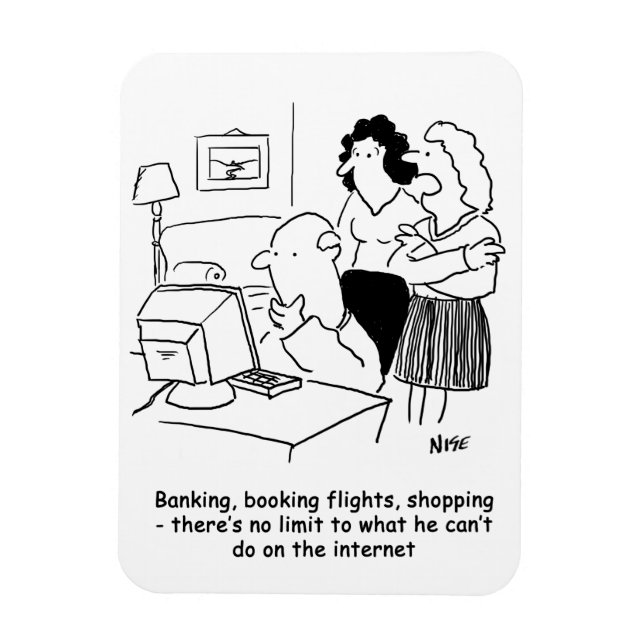 Datoranalfabeter på datorn magnet (Vertikal)