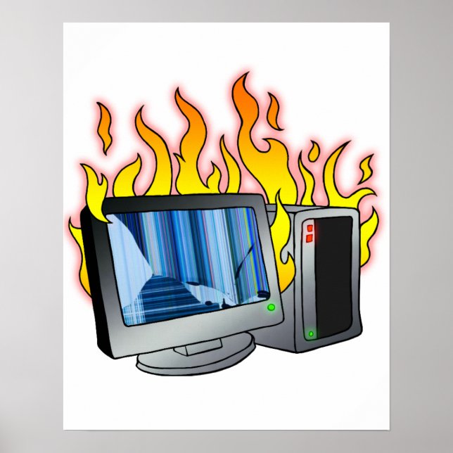 Datorbrand Poster (Framsidan)