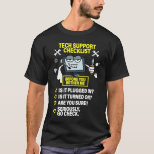 Datorchecklista Teknisk support IT-dator T Shirt