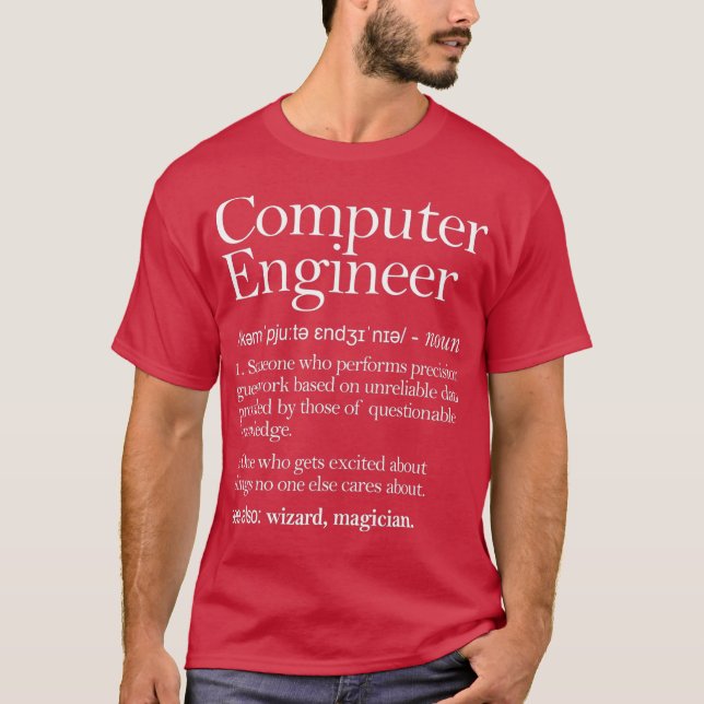 Datordefinitionsdator Ingenjör T Shirt (Framsida)